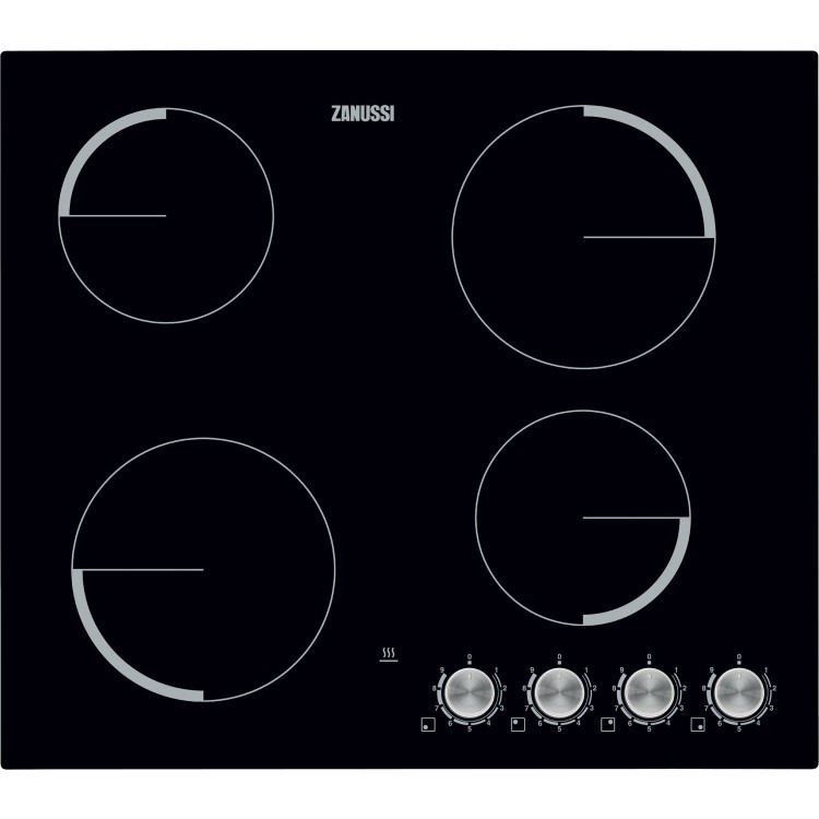 Zanussi ZV694NK 60cm Four Zone Ceramic Hob Black