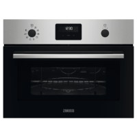 Refurbished Zanussi Series 40 ZVENW6X1 MicroMax Built In 43L with Grill 1000W Compact Microwave Stainless Steel