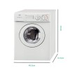 Zanussi 3kg 1300rpm Compact Freestanding Washing Machine - White
