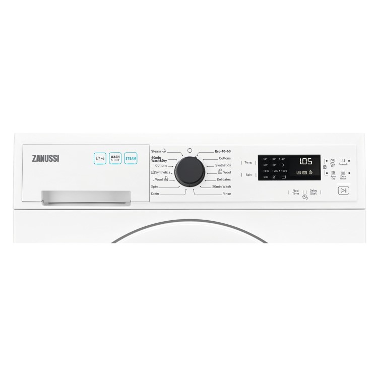 Zanussi AutoAdjust 8kg Wash 4kg Dry Freestanding Washer Dryer - White