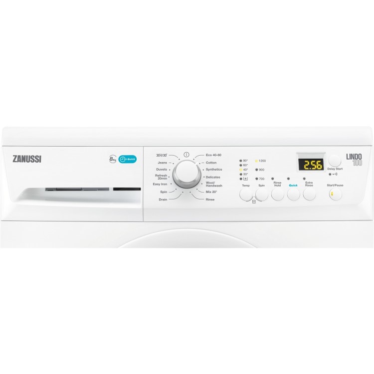 Zanussi ZWF81243NW 8kg 1200rpm Freestanding Washing Machine - White