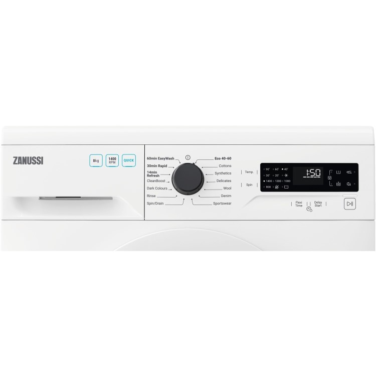 Zanussi CleanBoost 8kg 1400rpm Freestanding Washing Machine - White