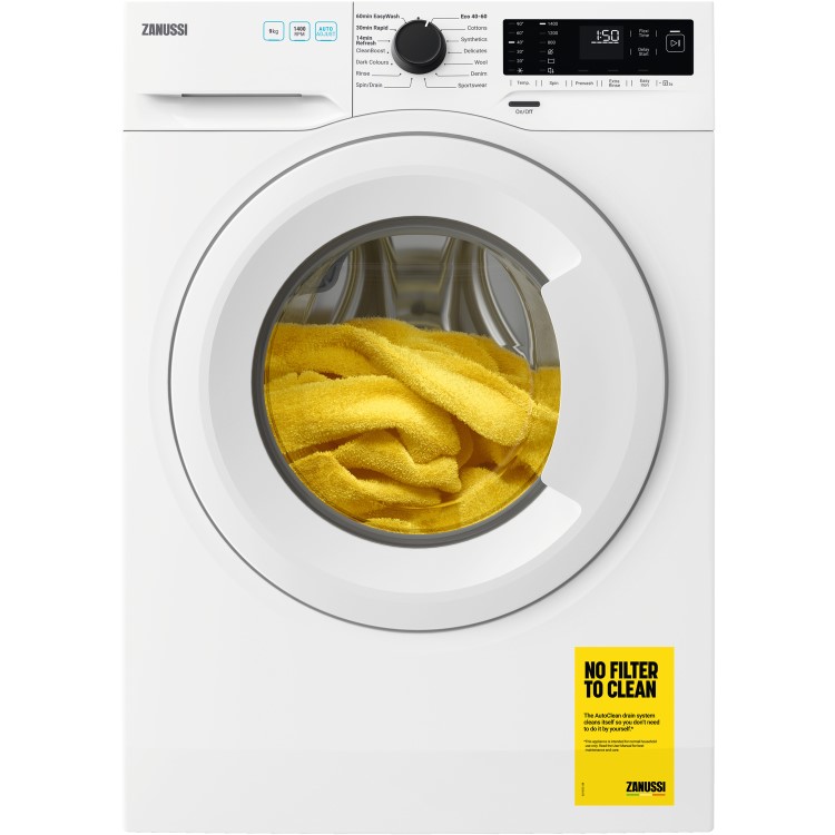Refurbished Zanussi ZWF942E3PW AutoAdjust Freestanding 9KG 1400 Spin Washing Machine White