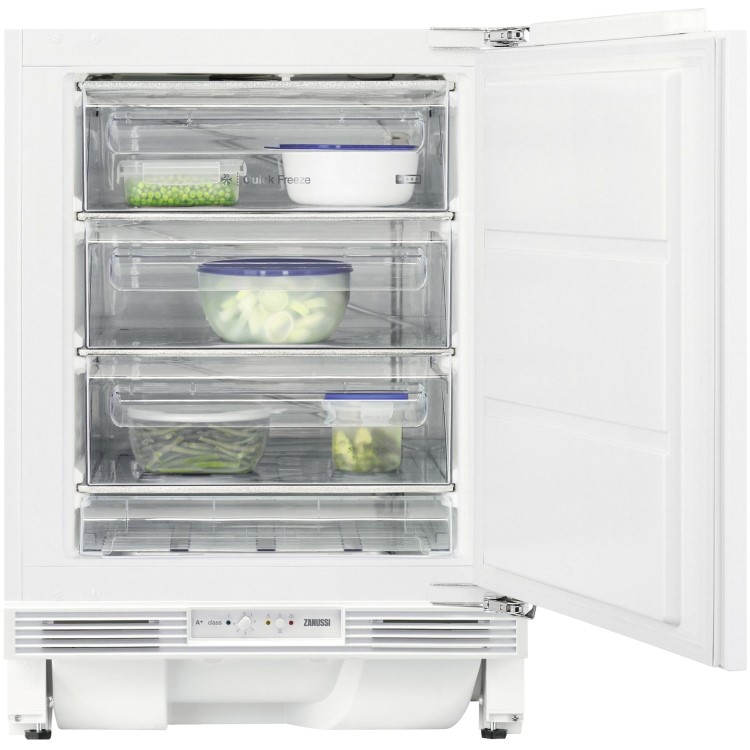 Refurbished Zanussi ZYAE82FR Integrated 95 Litre Under Counter Freezer
