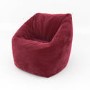 Red Bean Bag Chair in Velvet - Zyra