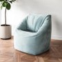Mint Green Bean Bag Chair in Velvet - Zyra