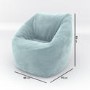 Mint Green Bean Bag Chair in Velvet - Zyra