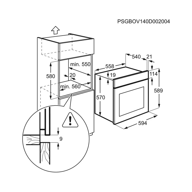 Zanussi 5 Functions Electric Built-in Single Oven - Anti-fingerprint Stainless Steel