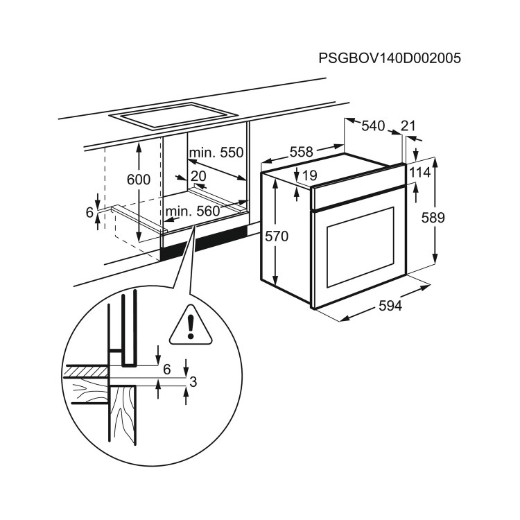 Zanussi 5 Functions Electric Built-in Single Oven - Anti-fingerprint Stainless Steel