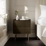 Khaki Green 2 Drawer Modern Bedside Table - Zane