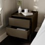 Khaki Green 2 Drawer Modern Bedside Table - Zane