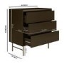 Khaki Green Modern Chest of 3 Drawers - Zane 