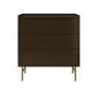 Khaki Green Modern Chest of 3 Drawers - Zane 