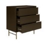 Khaki Green Modern Chest of 3 Drawers - Zane 