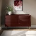 Burgundy Modern Chest of 6 Drawers - Zane 