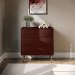 Burgundy Modern Chest of 3 Drawers - Zane 