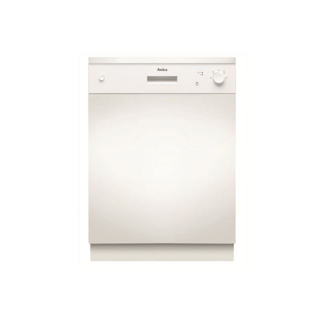 Amica 12 Place Settings Semi Integrated Dishwasher - White
