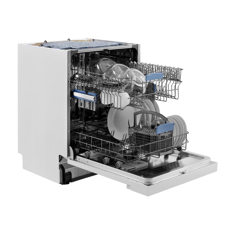 Refurbished Amica ZZV634W 12 Place Semi-integrated Dishwasher White Control Panel
