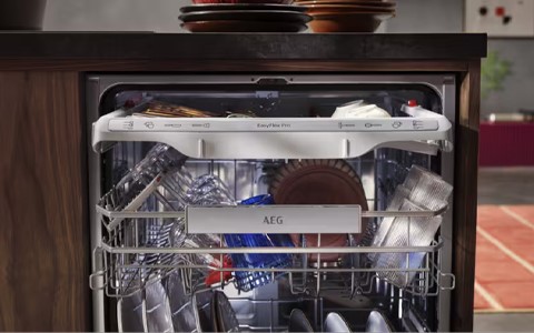 push to open dishwasher.