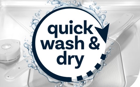 Quick wash dishwasher.
