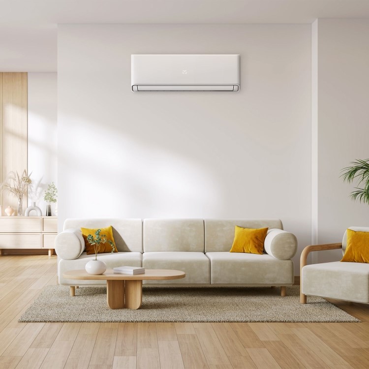 electriQ Easy-Fit 18000 BTU A++ WiFi Smart Wall Mounted Air Conditioner with Heat Pump - 4m Pipe Kit Included