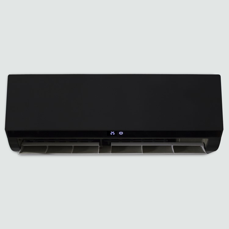 24000 BTU Black Hitachi Powered Smart Wall Mounted Split Air Conditioner with a Heat Pump