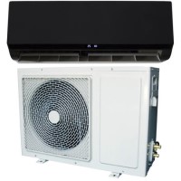 24000 BTU Black Hitachi Powered Smart Wall Mounted Split Air Conditioner with a Heat Pump