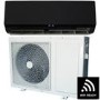 24000 BTU Black Hitachi Powered Smart Wall Mounted Split Air Conditioner with a Heat Pump