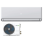 electriQ Easy-Fit 9000 BTU A++ WiFi Smart Wall Mounted Air Conditioner with Heat Pump - 4m Pipe Kit Included