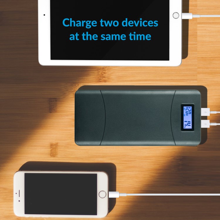 Refurbished eIQ-lpb20qcb electriQ Multifunction USB 15600mah Notebook and Mobile Power Bank