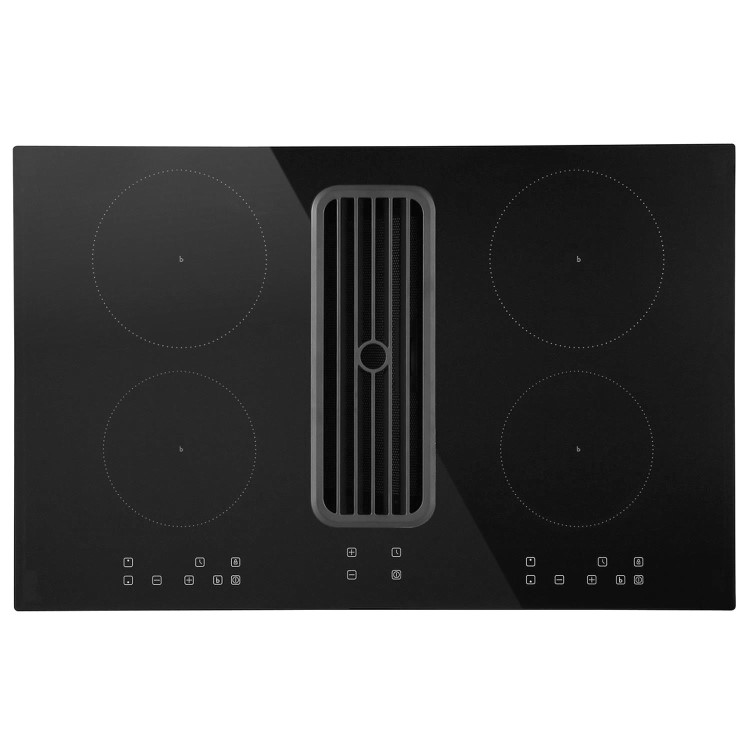 Refurbished electriQ eIQ80INDD 80cm 4 Zone Induction Hob with Built In Extractor
