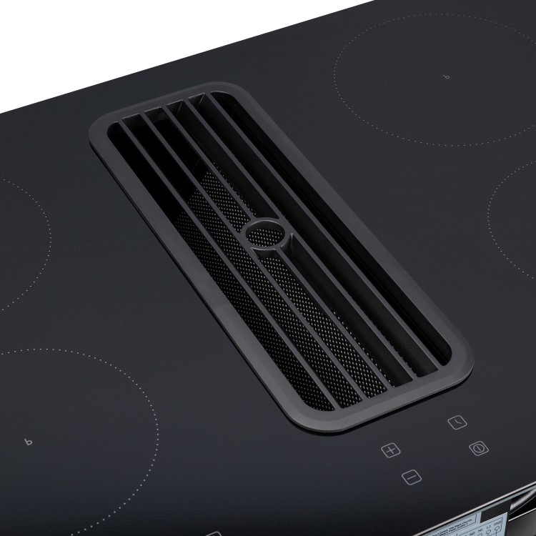 Refurbished electriQ eIQ80INDD 80cm 4 Zone Induction Hob with Built In Extractor