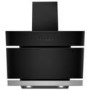 electriQ 60cm Angled Cooker Hood - Black and Stainless Steel