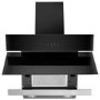 electriQ 60cm Angled Cooker Hood - Black and Stainless Steel