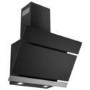 electriQ 60cm Angled Cooker Hood - Black and Stainless Steel