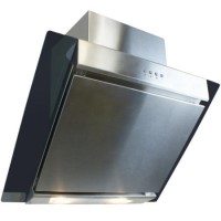 Refurbished electriQ eIQCHFGBSS60 60cm Angled Glass and Steel Designer Chimney Cooker Hood