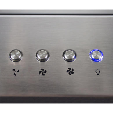 electriQ 90cm Angled Chimney Cooker Hood - Stainless Steel and Black Glass