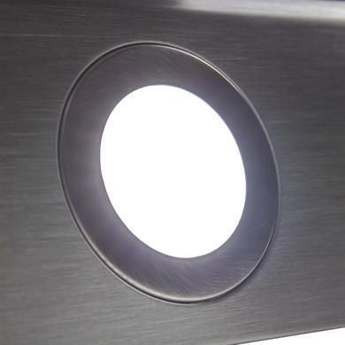 electriQ 90cm Angled Chimney Cooker Hood - Stainless Steel and Black Glass