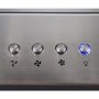 electriQ 90cm Angled Chimney Cooker Hood - Stainless Steel and Black Glass