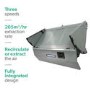 electriQ 60cm Integrated Cooker Hood - Grey