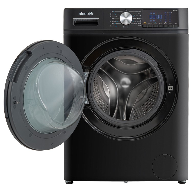 electriQ 8kg Wash 5kg Dry 1400rpm Washer Dryer - Quiet, Energy Saving - Black