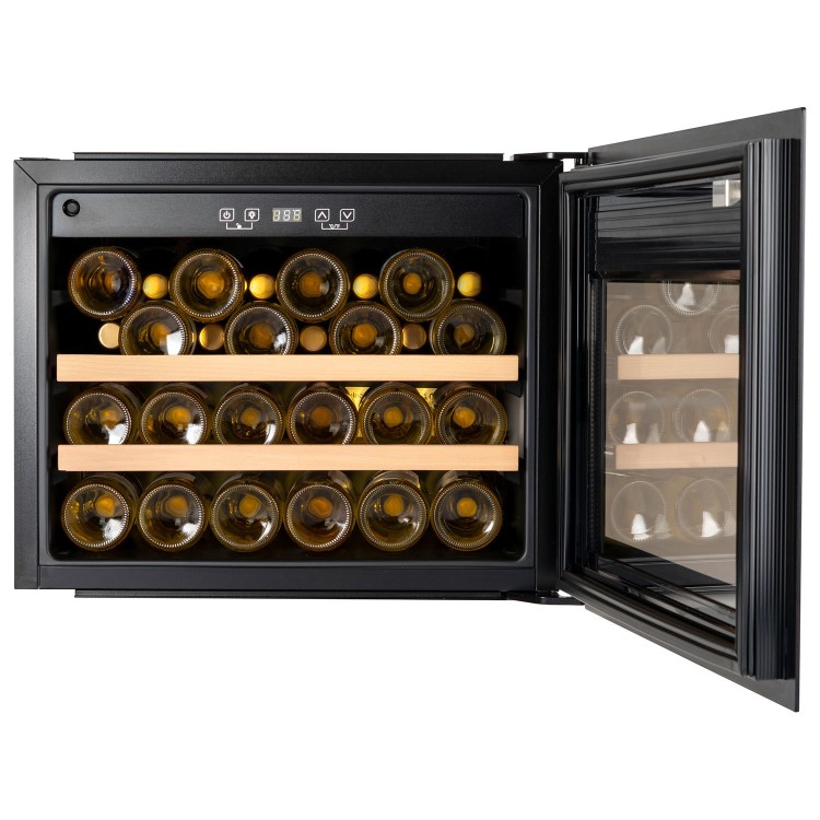 electriQ 28 Bottle In Column Wine Cooler - Black