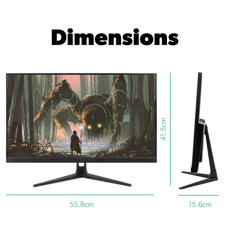 Refurbished electriQ 25" Full HD HDR 165Hz 5ms Gaming Monitor
