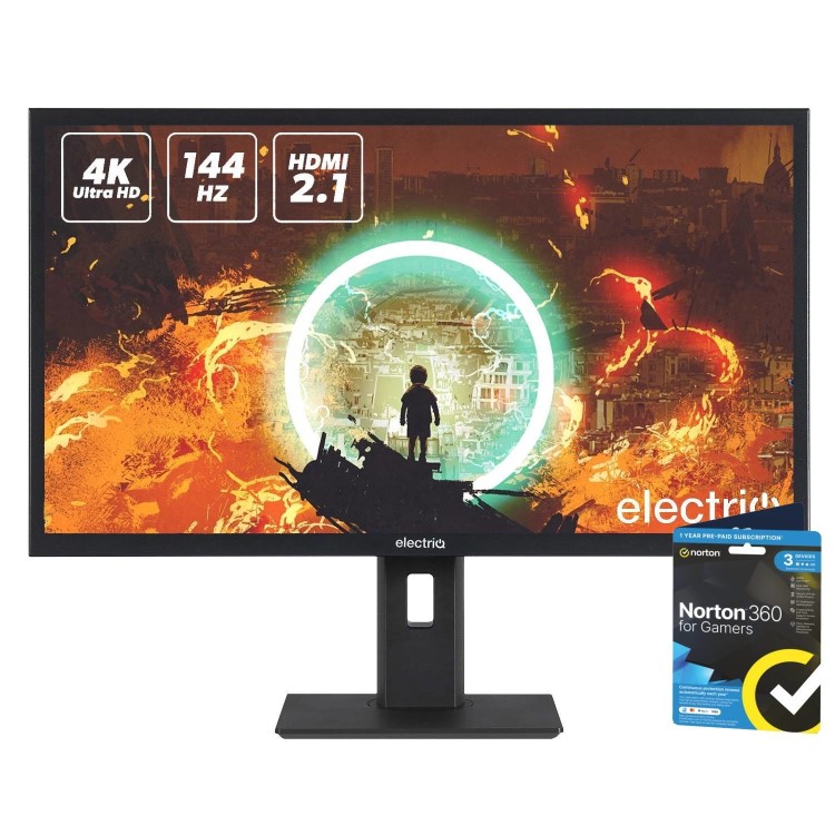 electriQ 28" IPS 4K UHD 144Hz 0.9ms Gaming Monitor