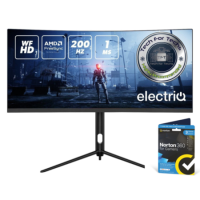 electriQ 30" VA Full HD UltraWide HDR 200Hz 1ms FreeSync Curved Gaming Monitor