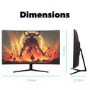 Refurbished electriQ QHD HDR 165Hz FreeSync / VSync  5  ms Gaming Monitor with RGB light, DPx2, HDMIx2