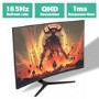 Refurbished electriQ QHD HDR 165Hz FreeSync / VSync  5  ms Gaming Monitor with RGB light, DPx2, HDMIx2