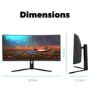 electriQ 34" WQHD QLED 165Hz 1ms Ultrawide Curved Gaming Monitor