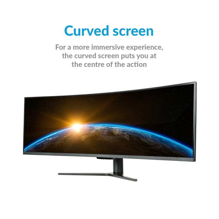 Refurbished electriQ 49" FHD HDR Super UltraWide FreeSync Curved Monitor