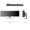 electriQ 49&quot; QLED UWHD SuperWide 120Hz Monitor
